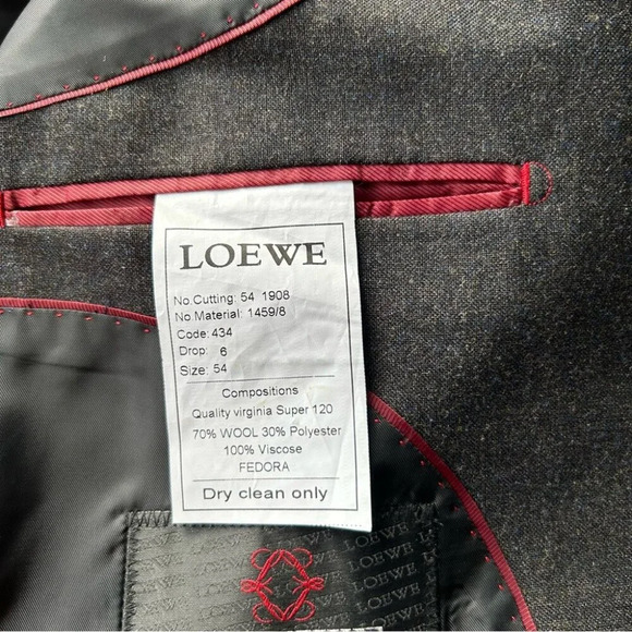 Loewe Dark Grey Wool Blend Sport Coat Blazer - Picture 9 of 16